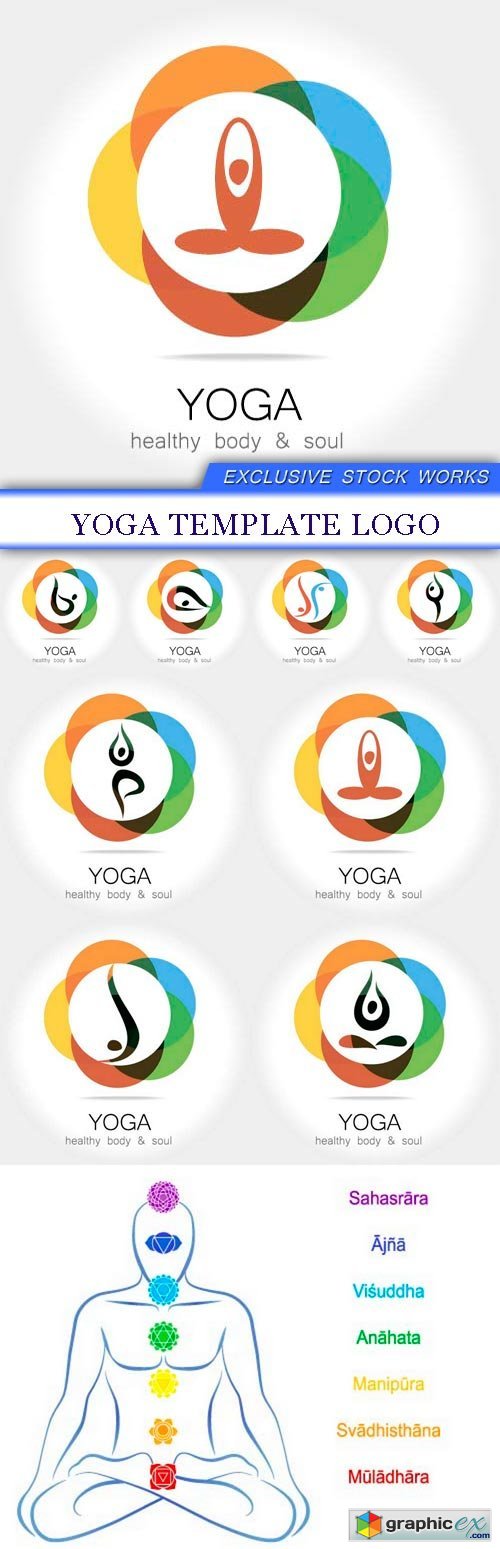 Yoga template logo 9X EPS