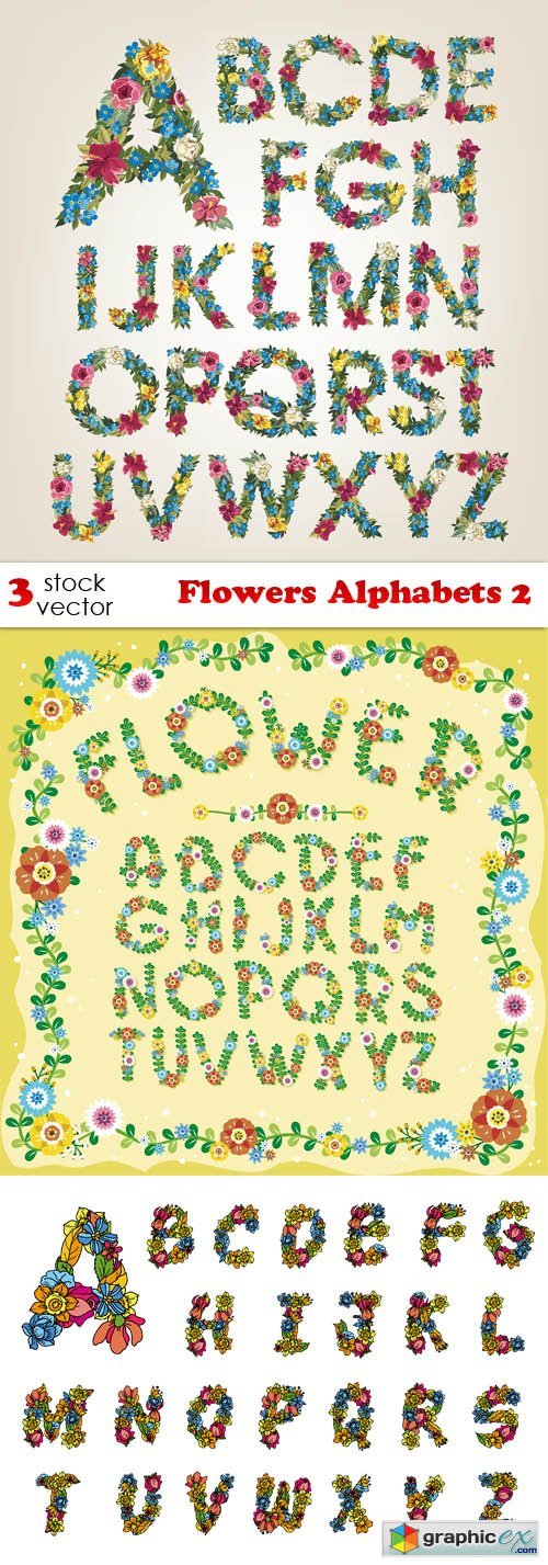 Flowers Alphabets 2