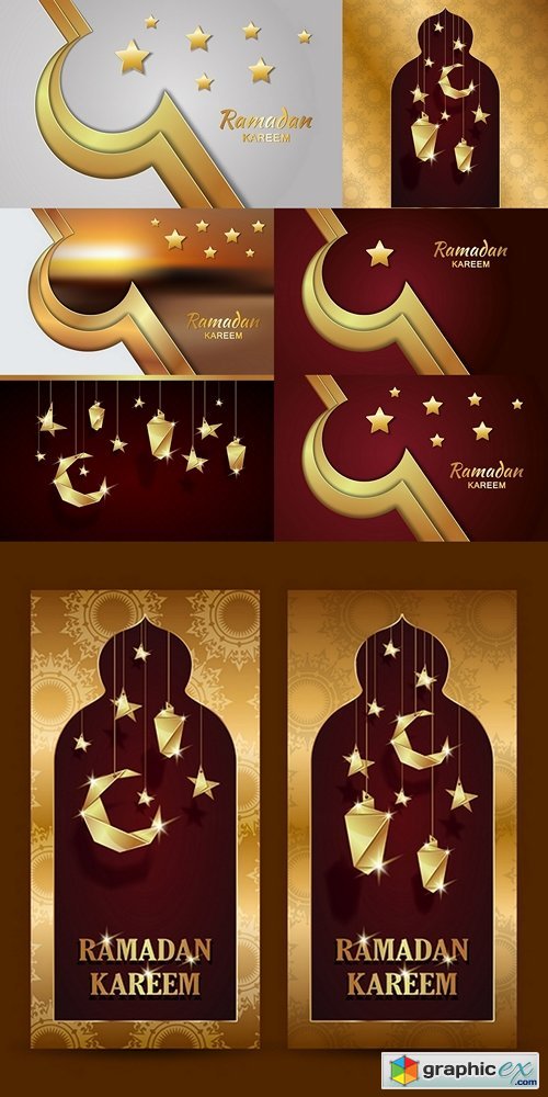 Ramadan Kareem Greeting card template