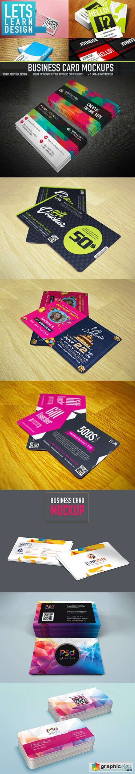 11 Professional Business Card PSD Mockups Templates