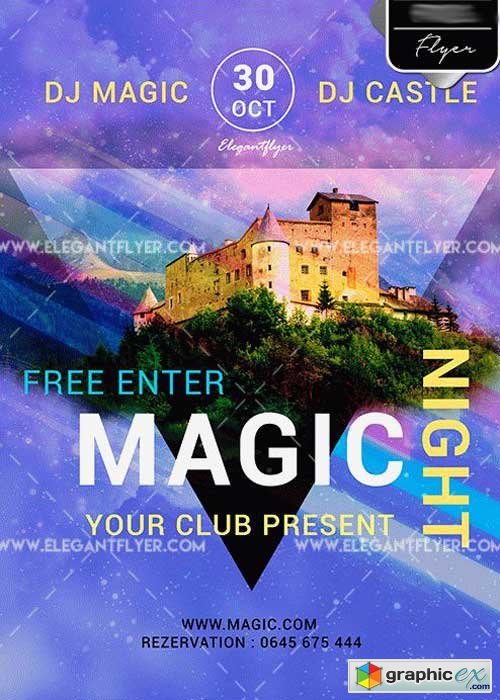 Magic Night V5 PSD Template + Facebook cover