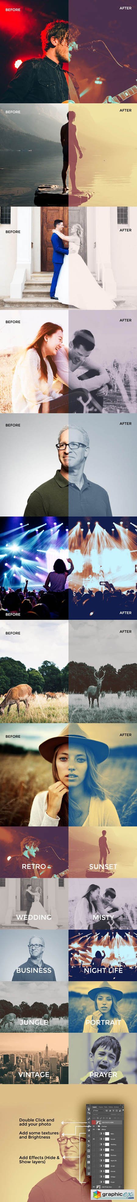 10 Photo Effects PSD Templates
