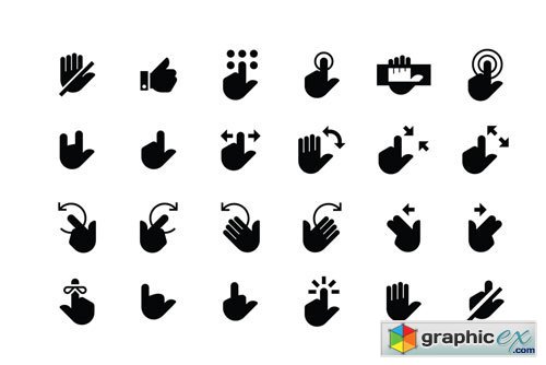 35 Gestures Icons