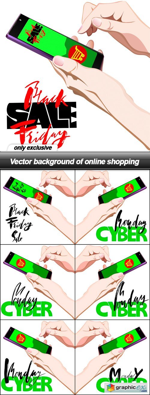 Background of online shopping - 7 EPS