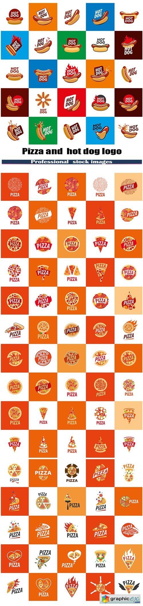 Pizza and hot dog logo