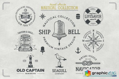 Vintage Nautical Logo Collection