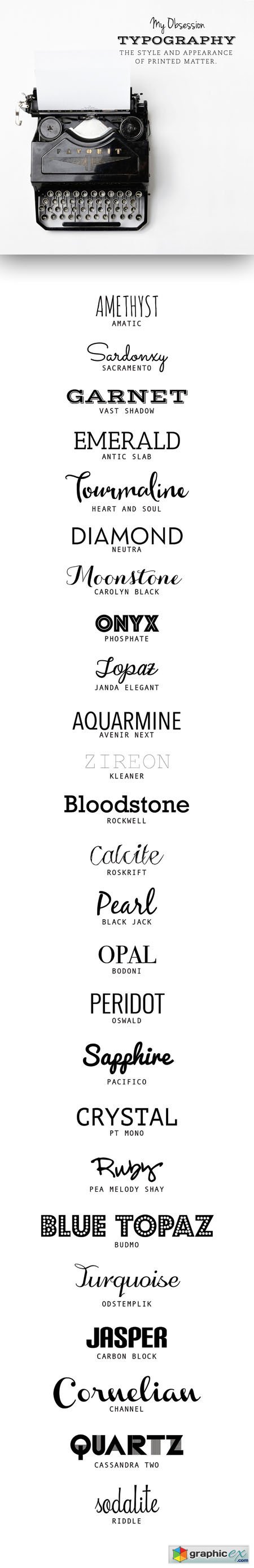 25 Typography Fonts Roundup