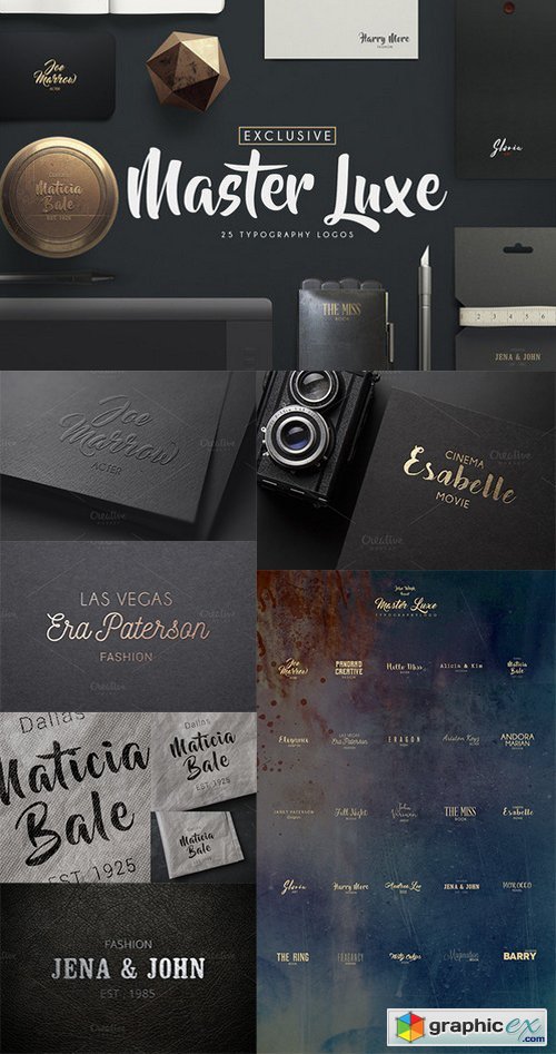 Master Luxe Typography Logos