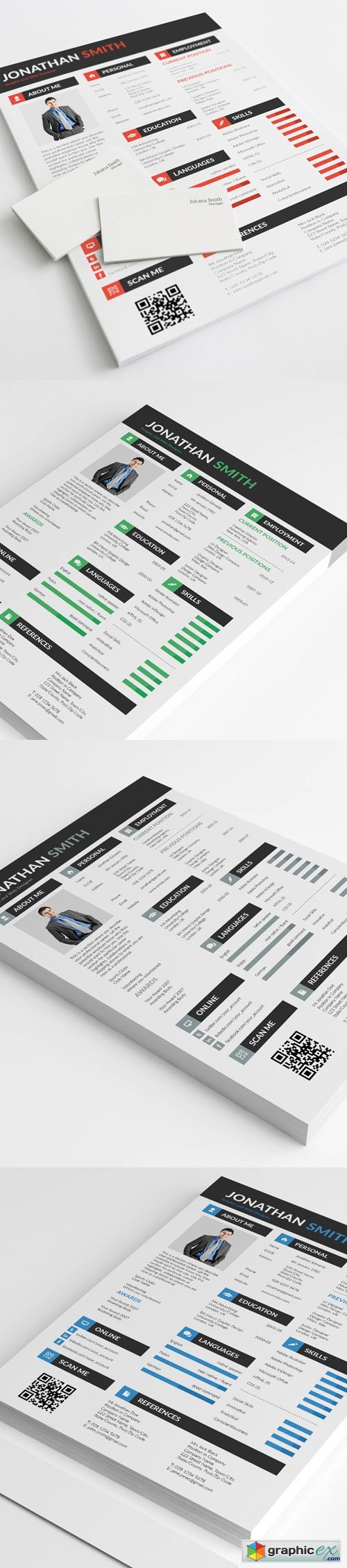 All in One PSD Resume Template