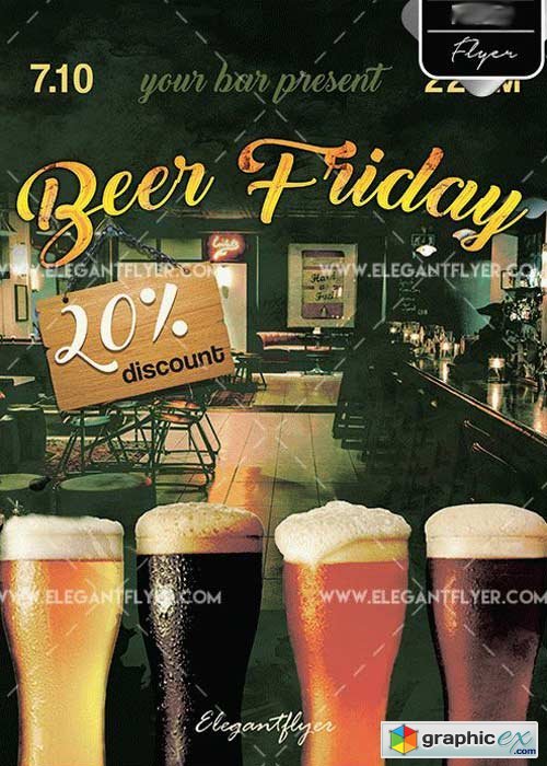 Beer Friday V5 PSD Template + Facebook cover