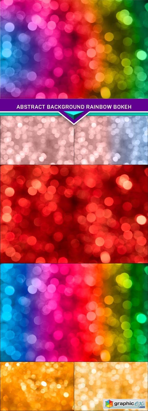 Abstract background rainbow bokeh 7X JPEG