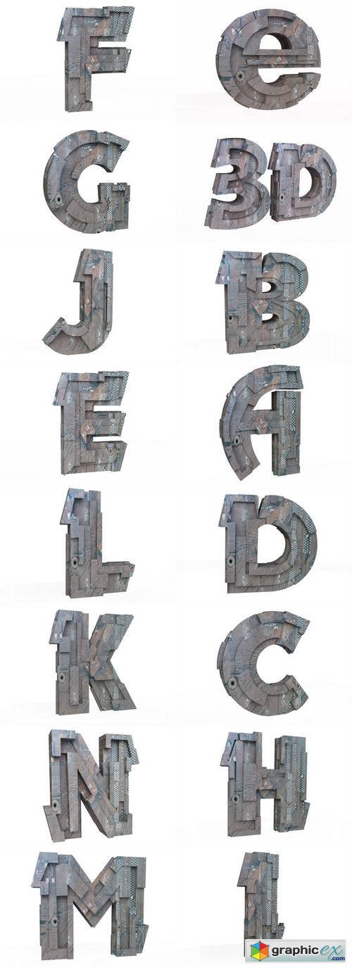 Hi-Tech Letters in 3D