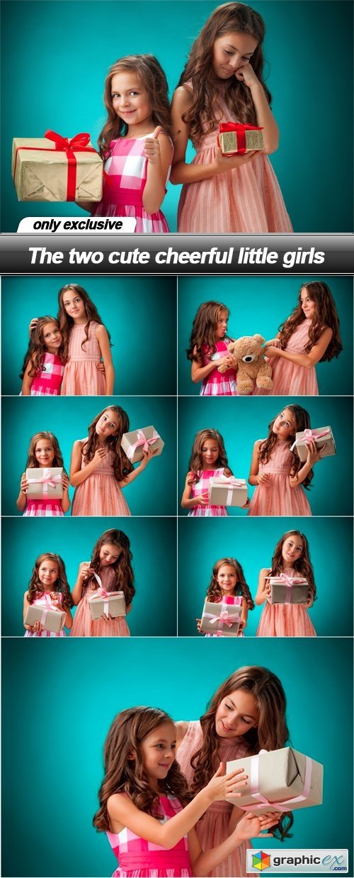 The two cute cheerful little girls - 8 UHQ JPEG