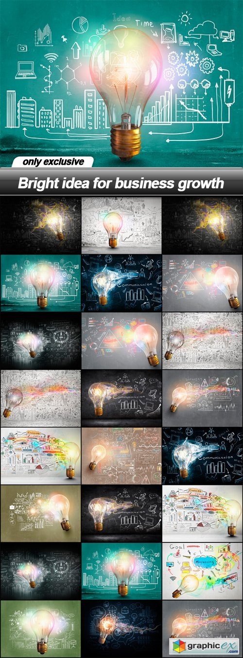 Bright idea for business growth - 25 UHQ JPEG