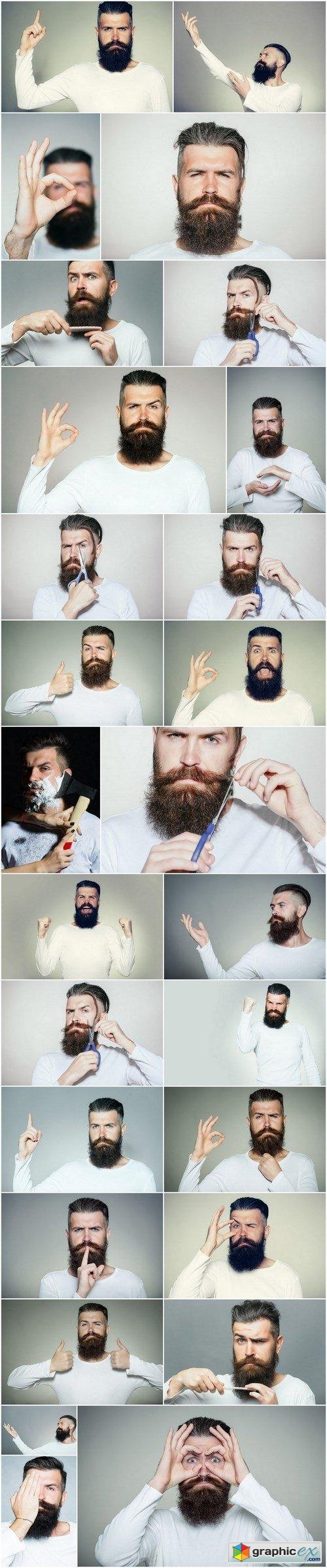 Man with Beard, Brutal Style, Hipster - 27xUHQ JPEG