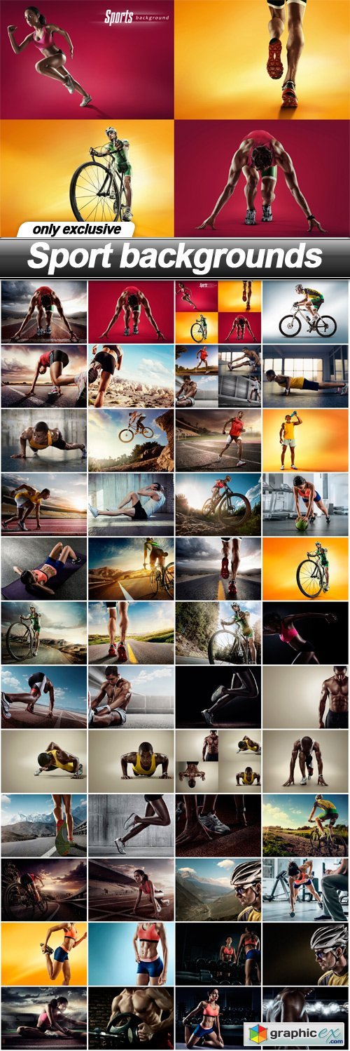 Sport backgrounds - 48 UHQ JPEG