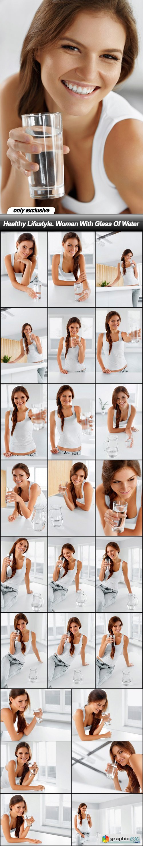 Healthy Lifestyle. Woman With Glass Of Water - 26 UHQ JPEG