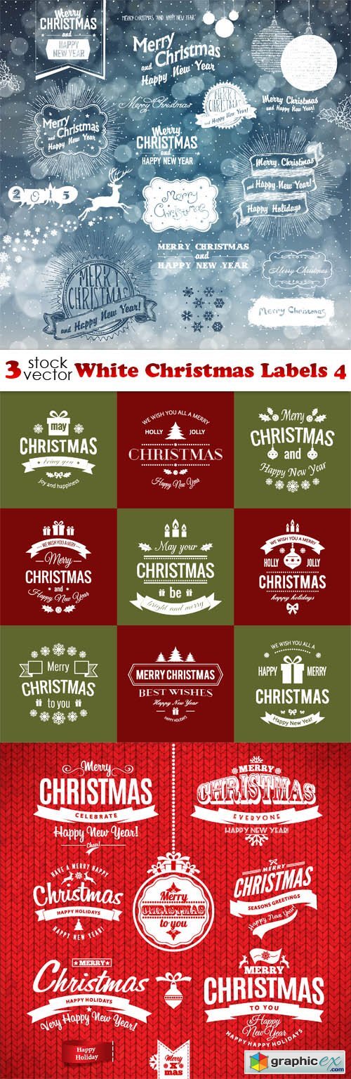 White Christmas Labels 4