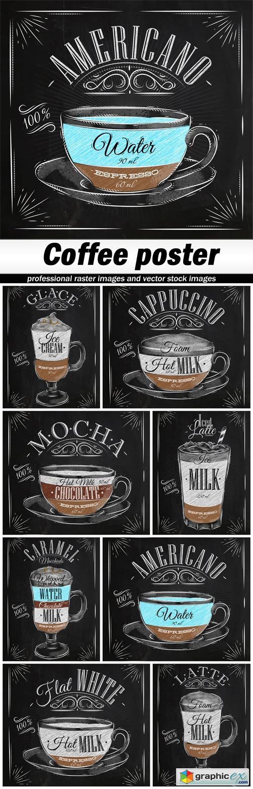 Coffee poster - 8 EPS