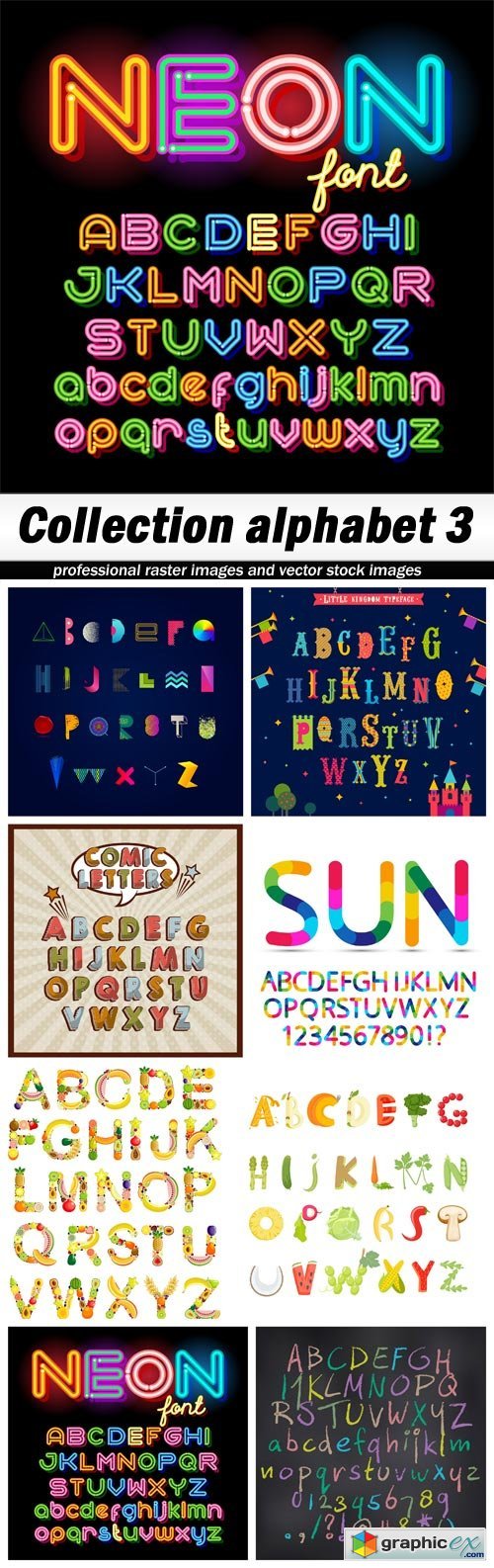 Collection alphabet 3 - 8 EPS