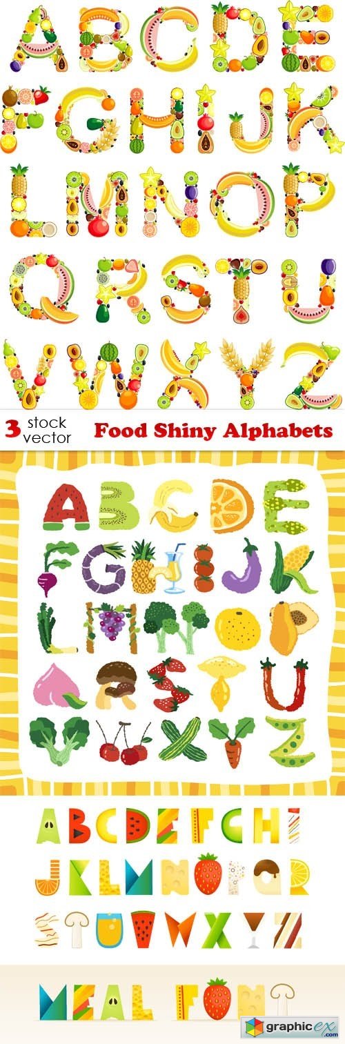 Food Shiny Alphabets