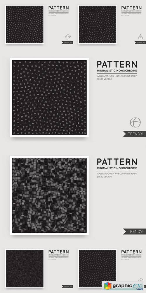 Black Abstract Background with Seamless Pattern