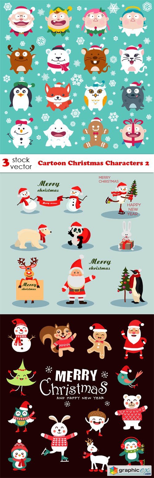 Cartoon Christmas Characters 2