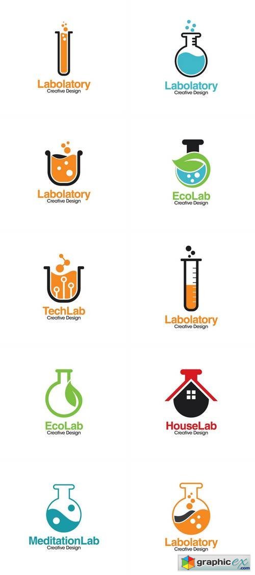 Laboratory Creative Concept Logo Design Template