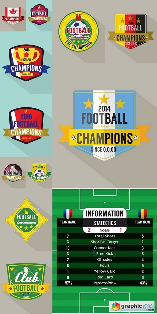 Soccer or Football Champions Badge