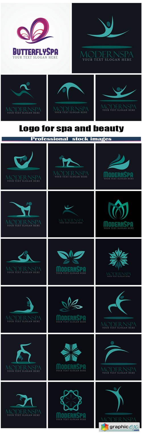 Logo for spa, beauty and relaxation treatments