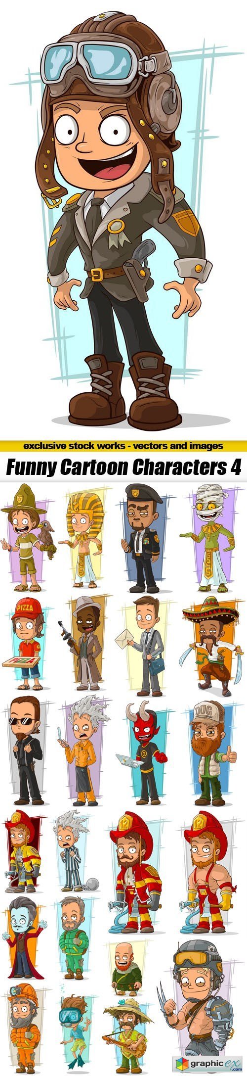 Funny Cartoon Characters 4 - 25xEPS