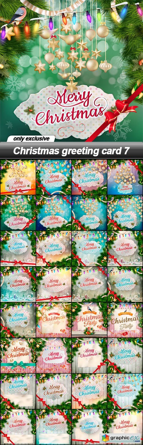 Christmas greeting card 7 - 32 EPS