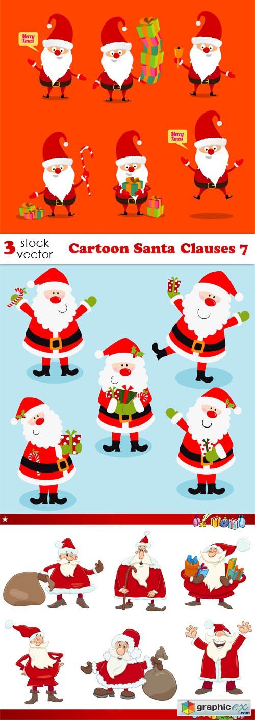 Cartoon Santa Clauses 7