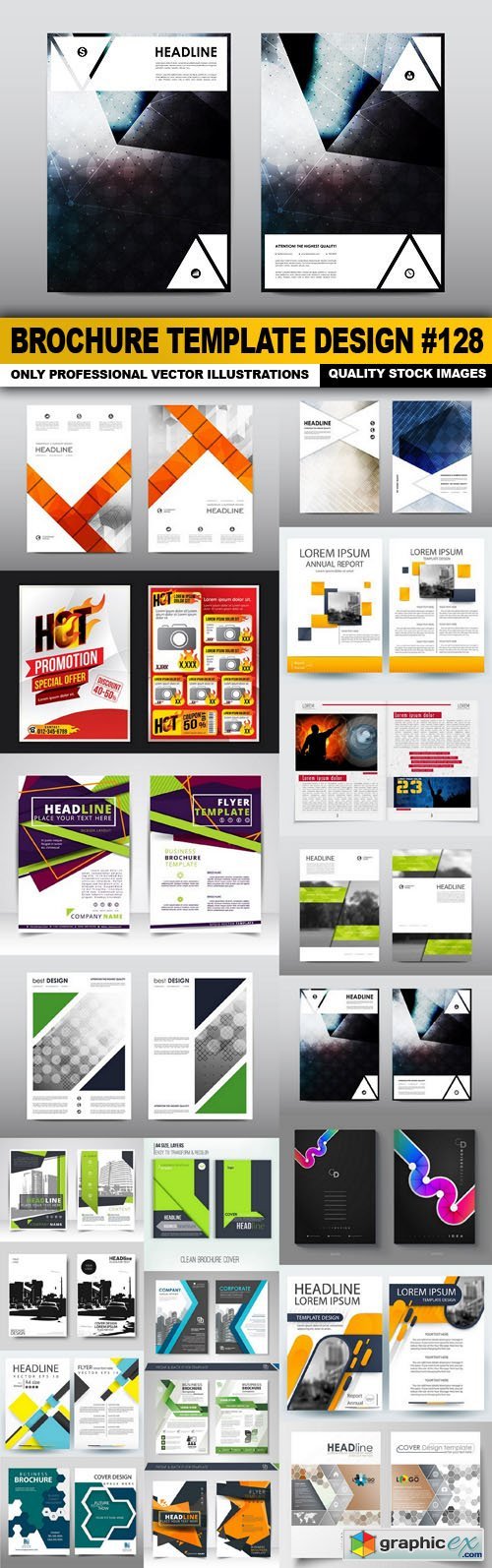 Brochure Template Design #128 - 20 Vector