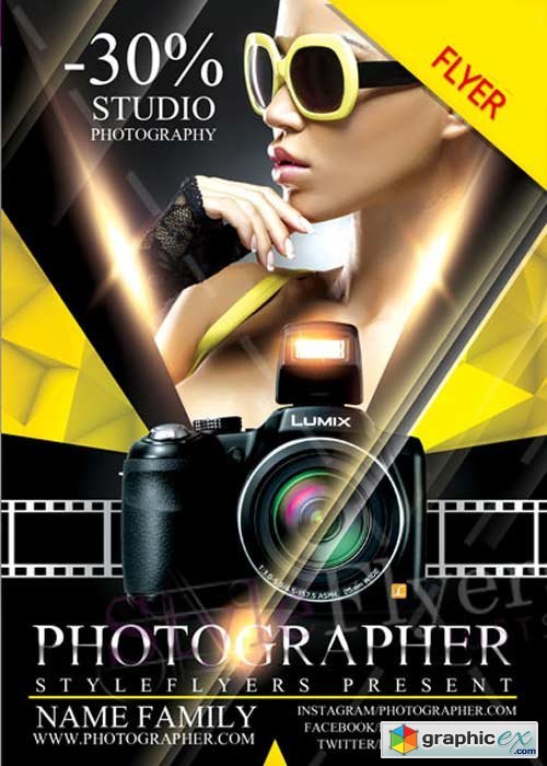 Photographer V7 Flyer PSD Template
