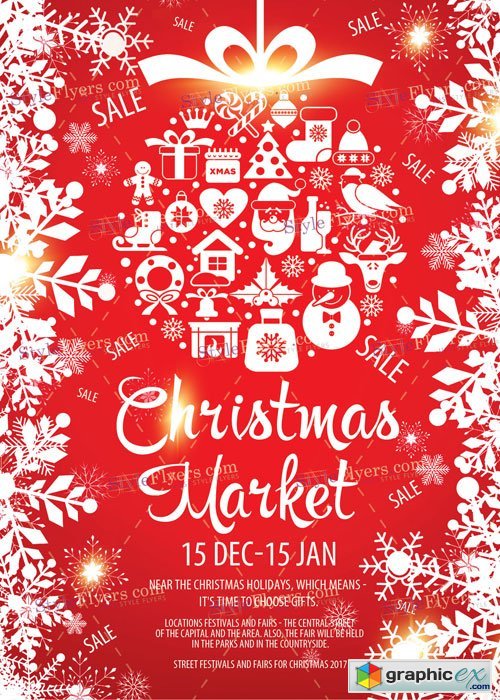Christmas Market PSD Flyer Template