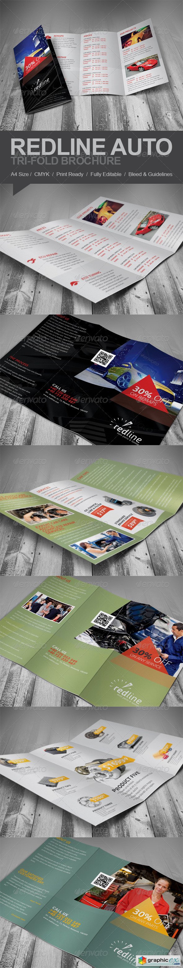 Redline Auto Tri-fold Brochure