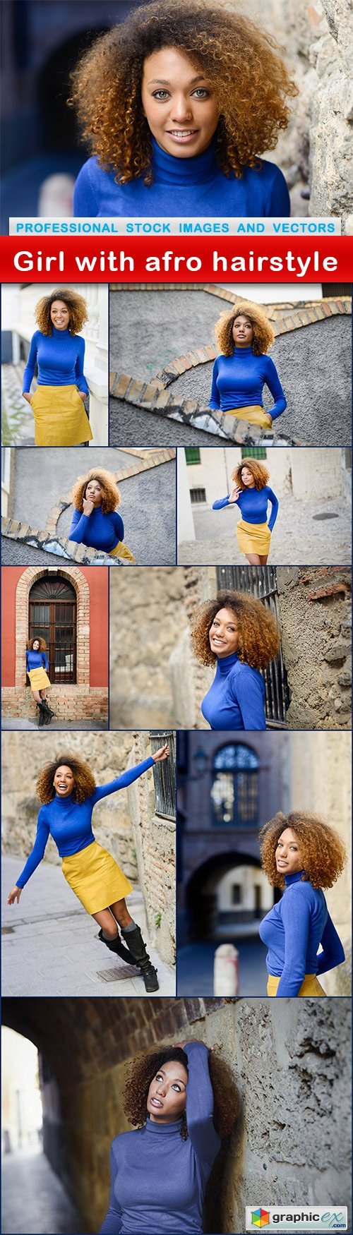 Girl with afro hairstyle - 10 UHQ JPEG