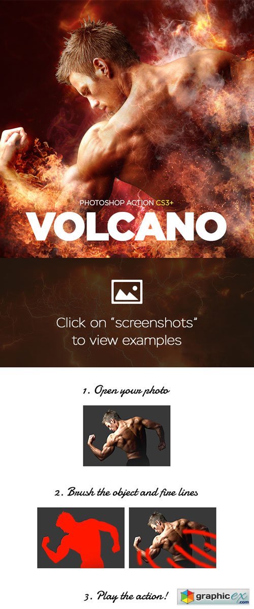 Volcano CS3+ Photoshop Action