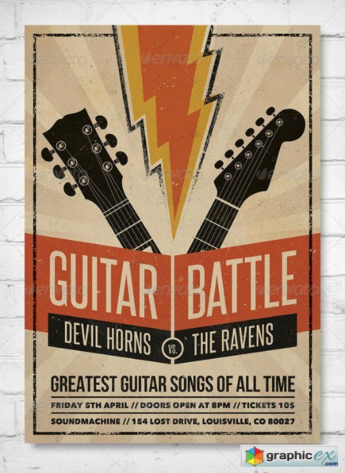 Guitar Battle - Music Flyer/Poster
