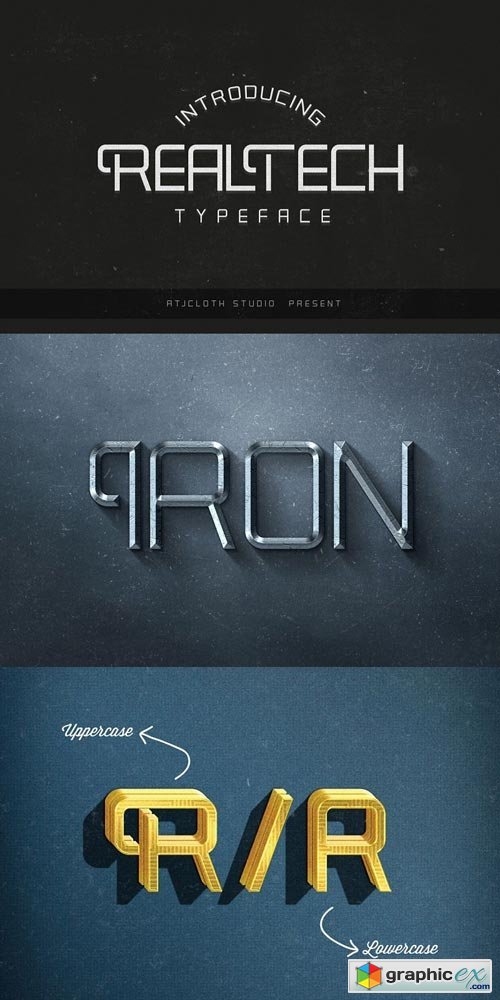 Real Tech Typeface Font Family