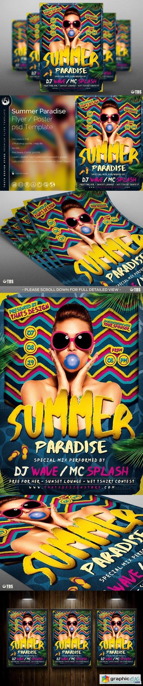 Summer Paradise Flyer Template 659503