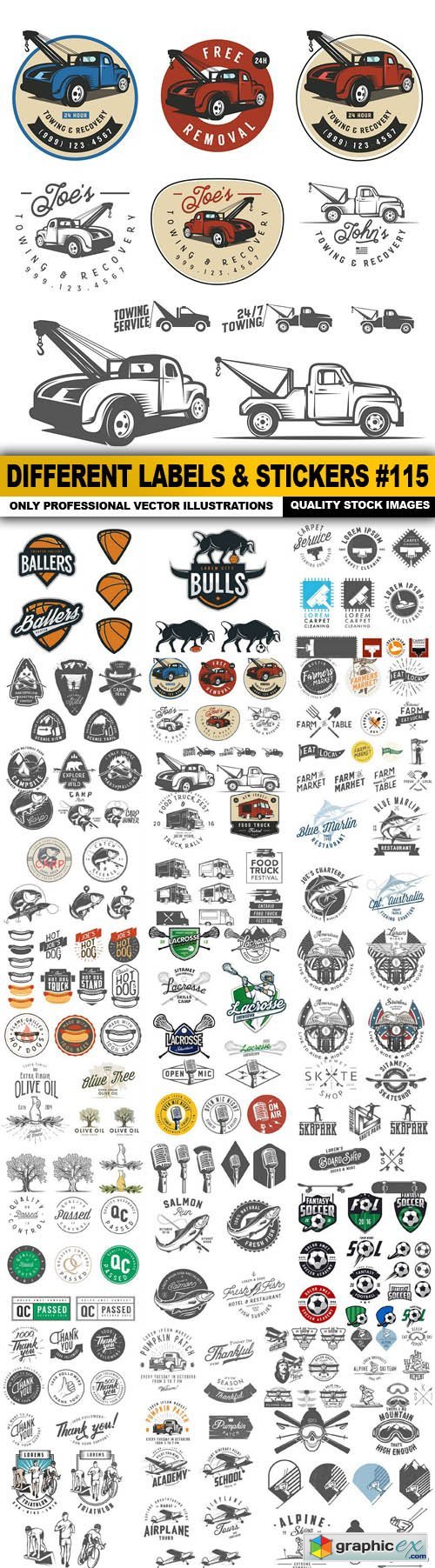 Different Labels & Stickers #115 - 25 Vector