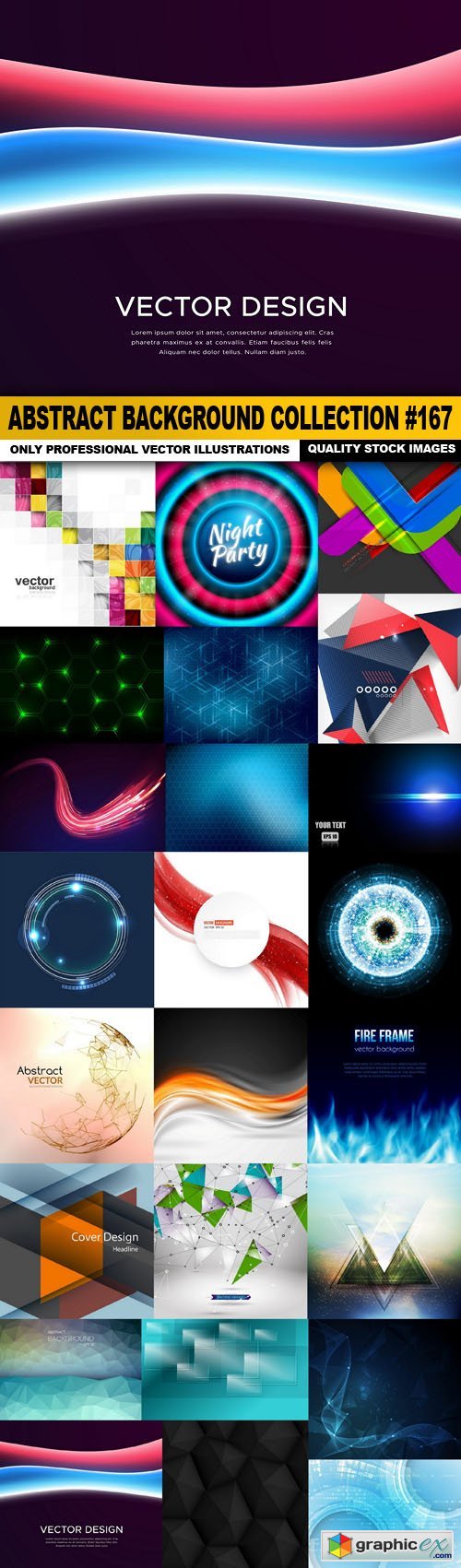Abstract Background Collection #167 - 25 Vector