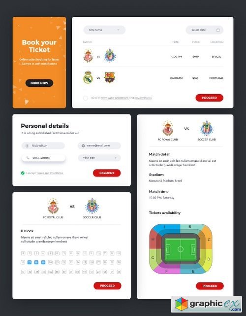 Soccer Sports Club Web UI Kit