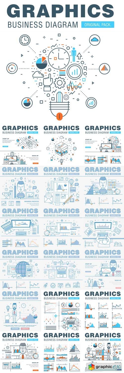 Business Graphics of Modern Office Industry