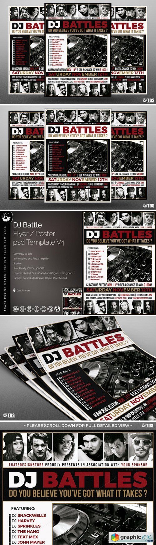 DJ Battle Flyer Template V4