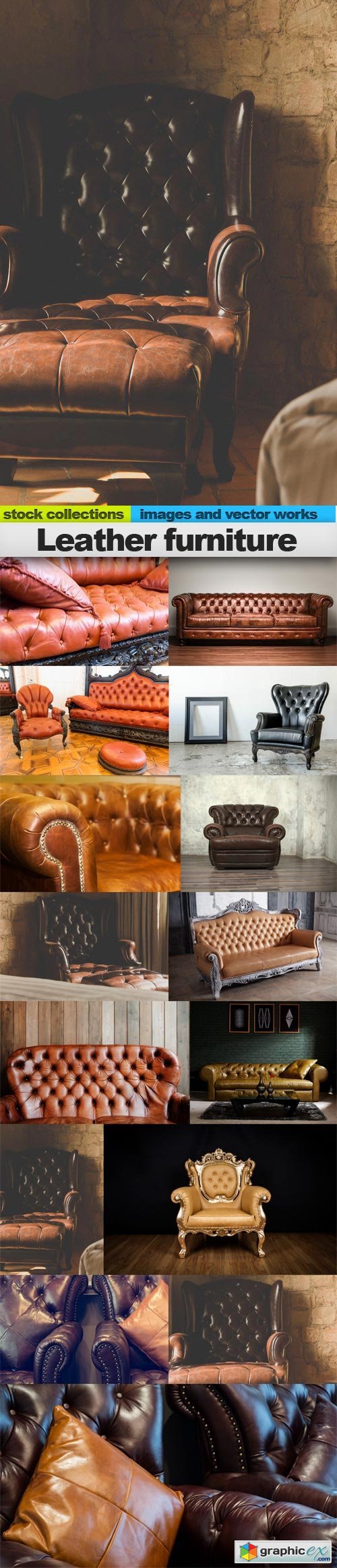 Leather furniture, 15 x UHQ JPEG