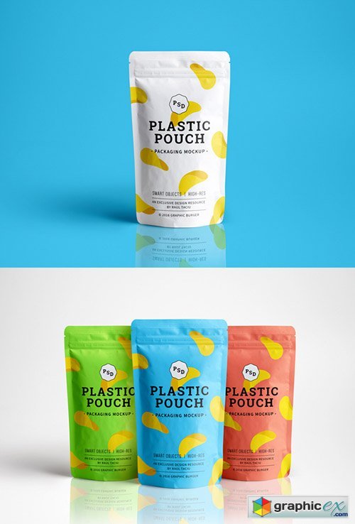 PSD Mock-Up - Plastic Pouch Packaging