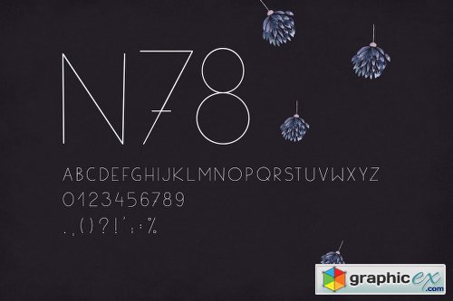 N78 Thin Font